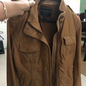 Lucky brand leather jacket real leather